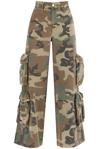 baggy cargo camouflage pants PS24WPF011 GREEN CAMO