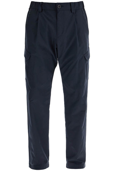 HERNO deep blue polyester pants with patch pockets PT000076U 12503Z BLU