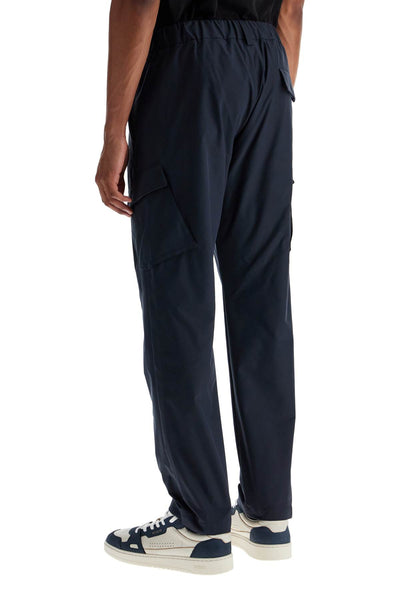 HERNO deep blue polyester pants with patch pockets PT000076U 12503Z BLU