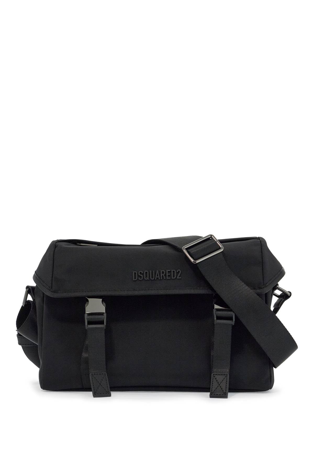 black shoulder bag in polyamide with spacious compartment PTM0021 16806815 NERO