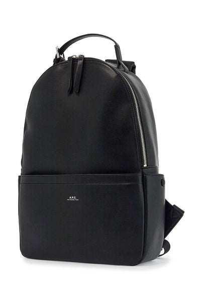 black unisex backpack in polyurethane with adjustable straps PUAAT H62224 LZZ BLACK