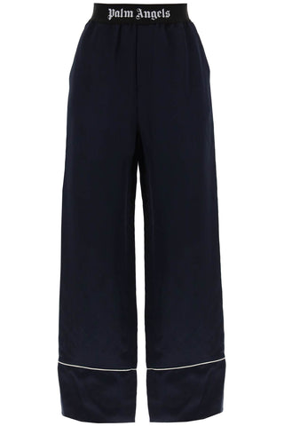 satin pajama pants for PWCA117S24FAB001 NAVY BLUE BLACK