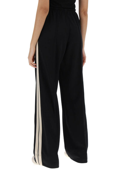 track pants with contrast bands PWCJ010S24FAB001 BLACK OFF WHITE