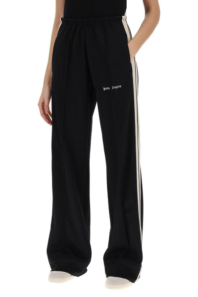 track pants with contrast bands PWCJ010S24FAB001 BLACK OFF WHITE