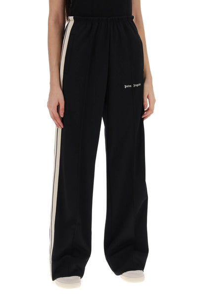 track pants with contrast bands PWCJ010S24FAB001 BLACK OFF WHITE