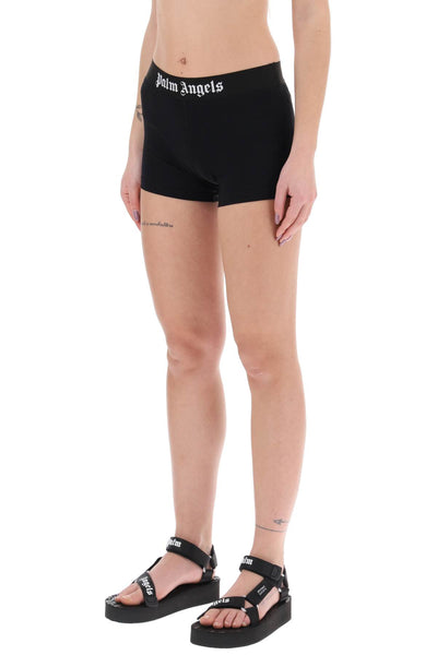 sporty shorts with branded stripe PWVH010S24FAB001 BLACK WHITE