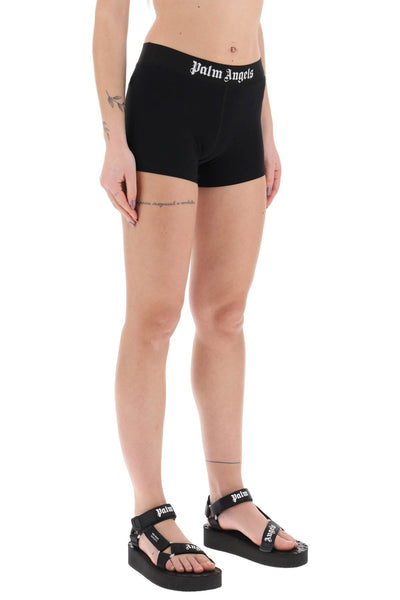 sporty shorts with branded stripe PWVH010S24FAB001 BLACK WHITE