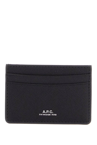 minimalist black calfskin credit card holder PXBJQ H63028 NOIR