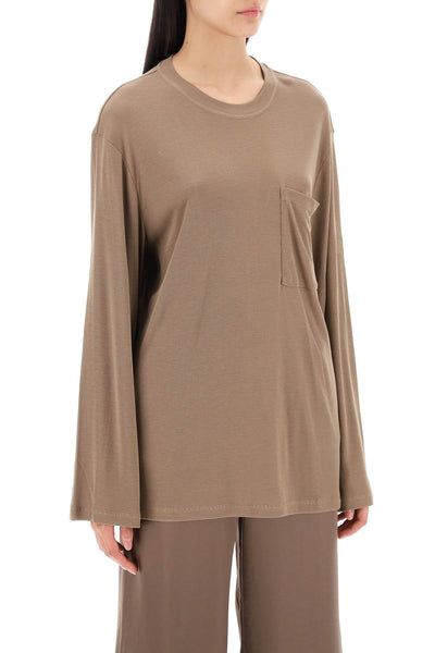 long-sleeved oversized t Q70278023 SHITAKE