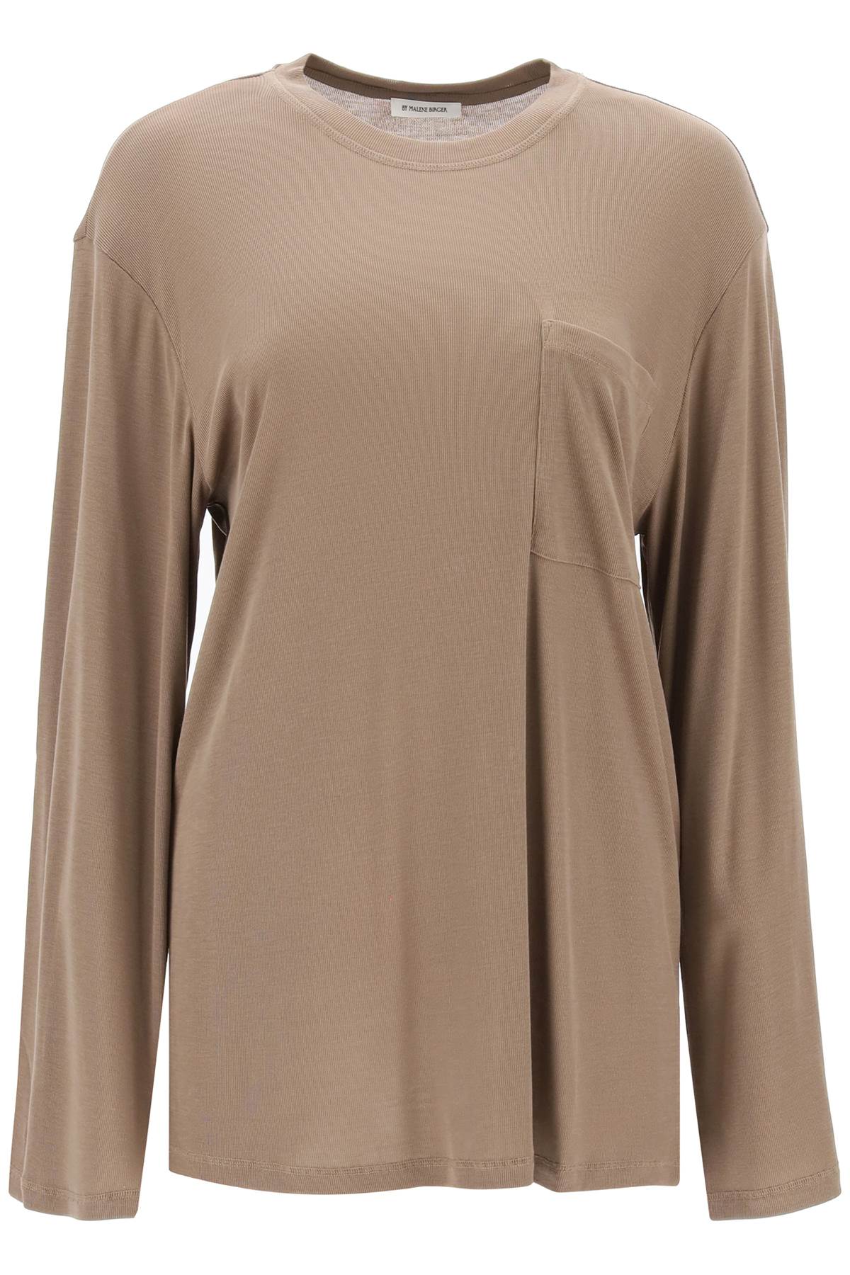 long-sleeved oversized t Q70278023 SHITAKE