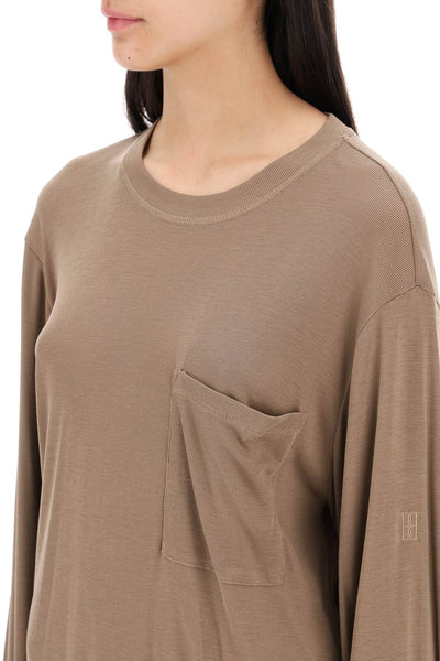 long-sleeved oversized t Q70278023 SHITAKE