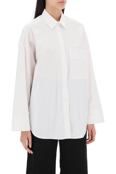 derris shirt in organic poplin Q71873024Z PURE WHITE