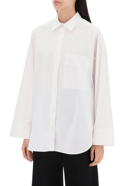 derris shirt in organic poplin Q71873024Z PURE WHITE