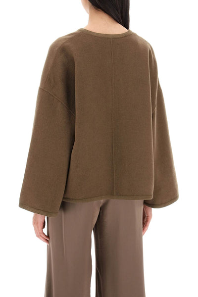 double-faced wool jacquie jacket in italian Q71888018 SHITAKE