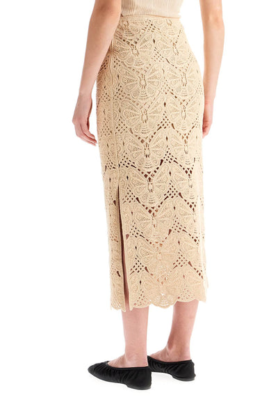 crochet skirt with belt Q72363002 OYSTER GRAY