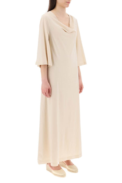 "yalia maxi dress in jersey Q72365005 OYSTER GRAY