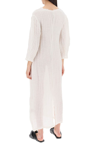 "organic linen miolla dress Q72397003 PURE WHITE