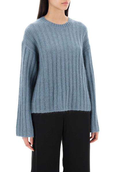 ribbed knit pullover sweater Q72535001 COOL WATER