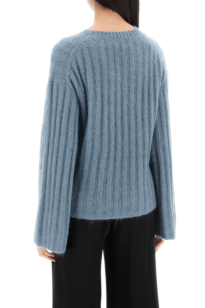 ribbed knit pullover sweater Q72535001 COOL WATER