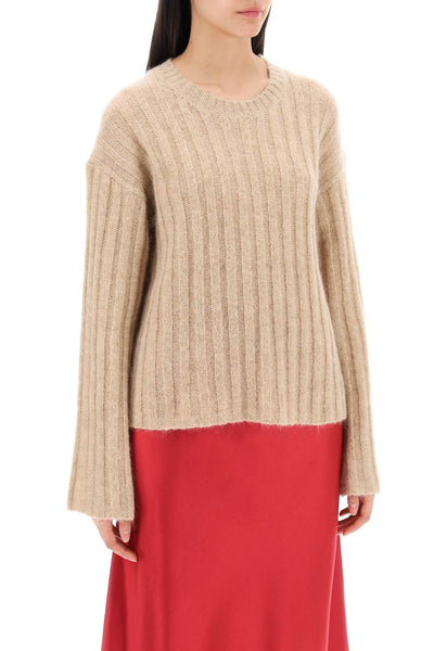 ribbed knit pullover sweater Q72535001 TWILL BEIGE