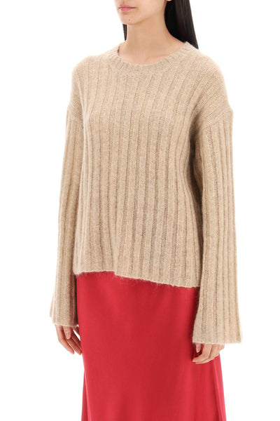 ribbed knit pullover sweater Q72535001 TWILL BEIGE