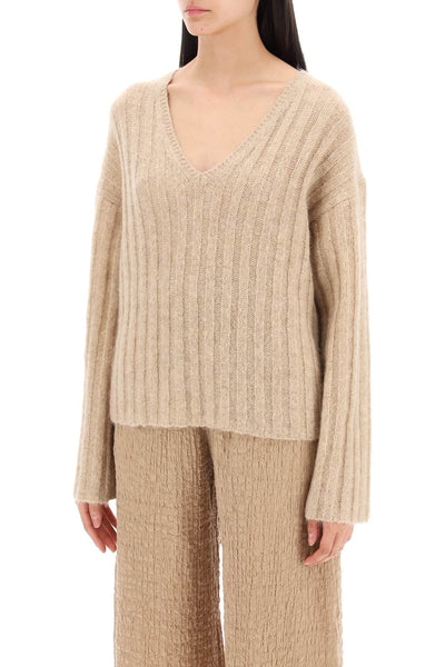 cimone sweater in flat-ribbed knit Q72535002 TWILL BEIGE