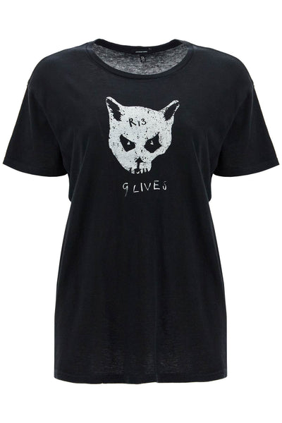 nine lives t-shirt R13WK001 K112B BLACK