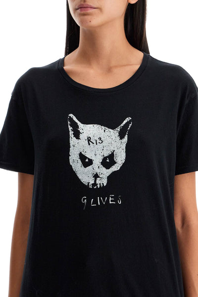 nine lives t-shirt R13WK001 K112B BLACK