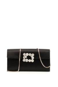 flower buckle envelope clutch RBWAMFD0200RS0 NERO