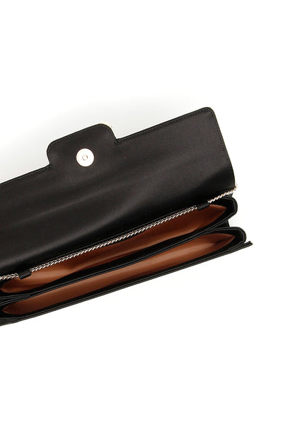 flower buckle envelope clutch RBWAMFD0200RS0 NERO