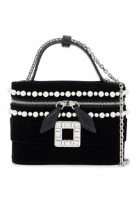 "micro vanity bag with rhinestone RBWANMH7000LU5 NERO