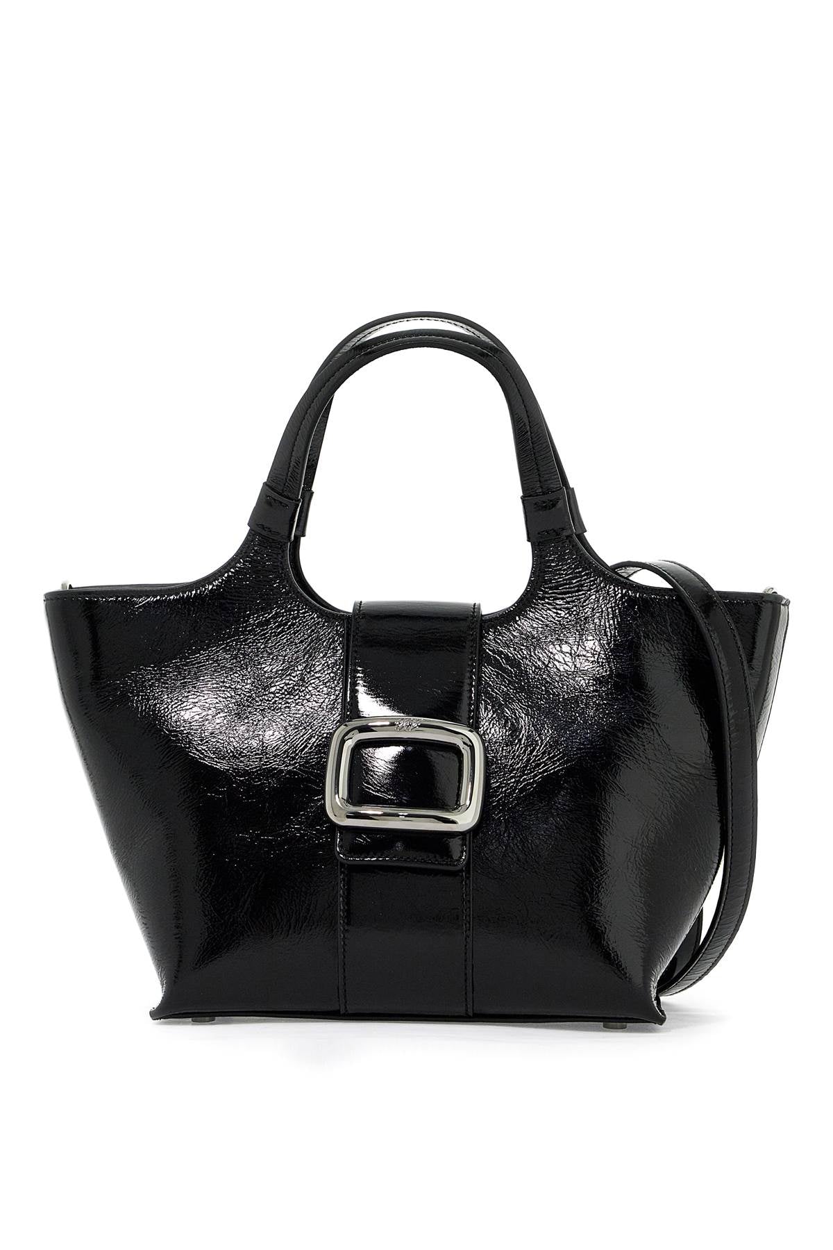 mini viv' chock tote bag in patent RBWAOGA0100TM6 NERO