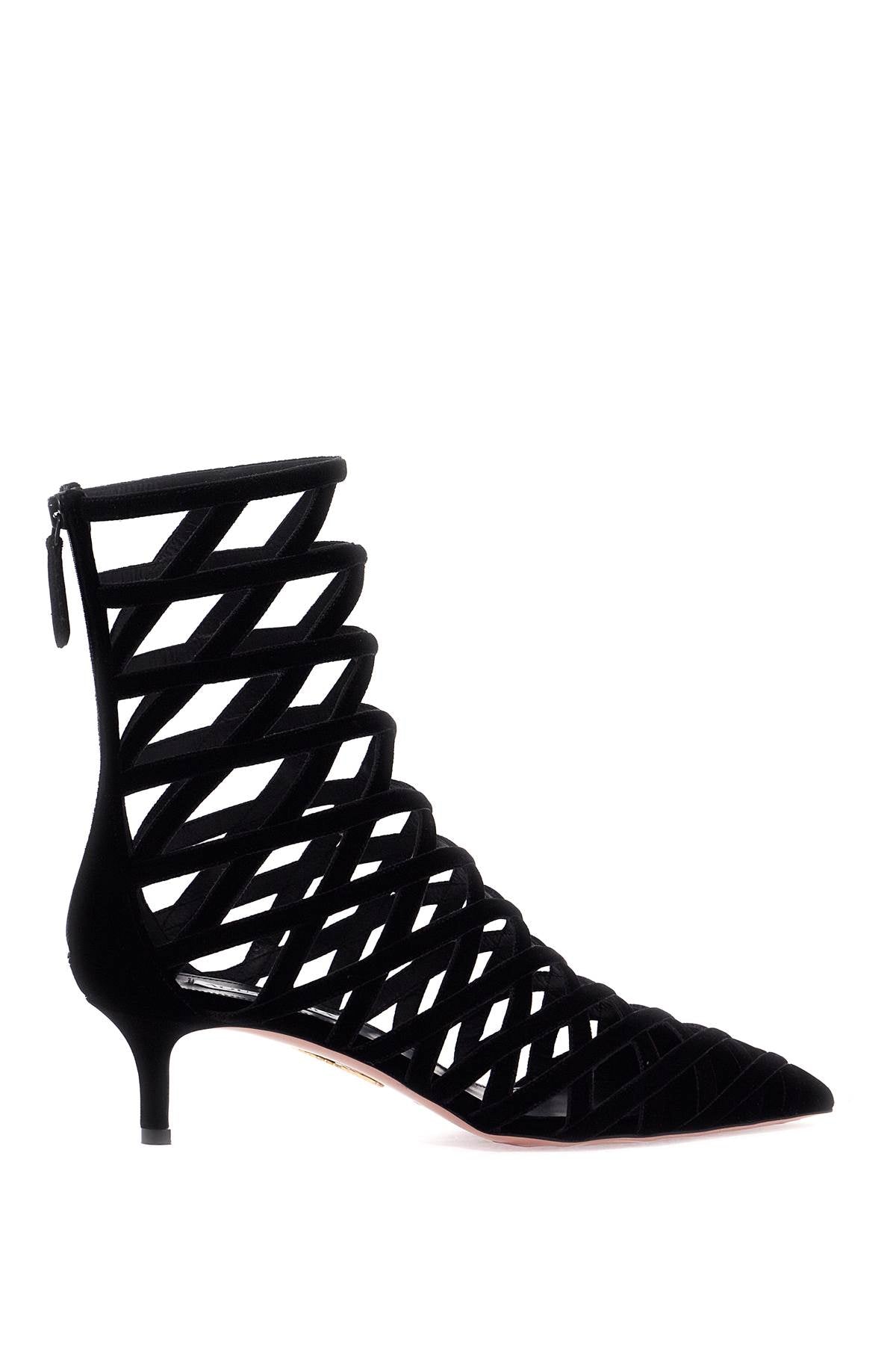AQUAZZURA romance 50 an RMNMIDB0 VEL BLACK | Italystation.com - Shop Now at italystation.com