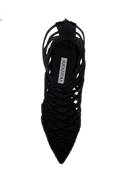 AQUAZZURA romance 50 an RMNMIDB0 VEL BLACK | Italystation.com - Shop Now at italystation.com
