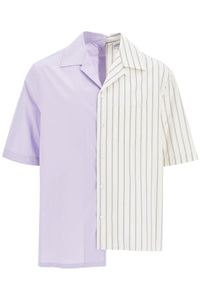 asymmetric bowling shirt with RM SI0014 5973 A24 BLANC/VIOLET