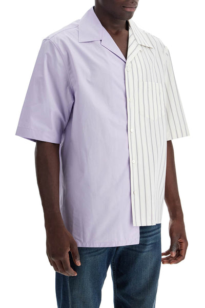 asymmetric bowling shirt with RM SI0014 5973 A24 BLANC/VIOLET