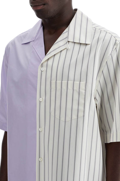 asymmetric bowling shirt with RM SI0014 5973 A24 BLANC/VIOLET