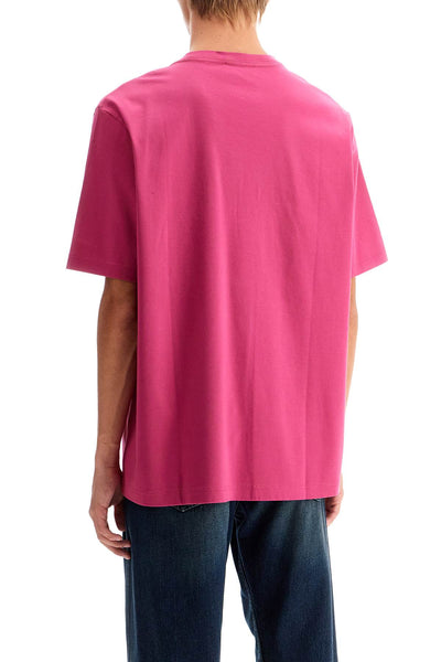 t-shirt with embroidered logo design RM TS0010 J208 A24 FUCHSIA