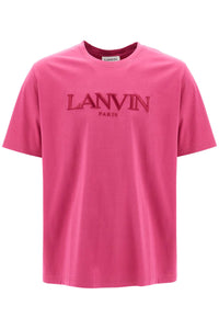 t-shirt with embroidered logo design RM TS0010 J208 A24 FUCHSIA