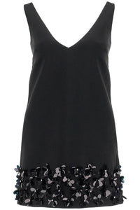 SELF PORTRAIT mini crepe dress with decorative details R | Italystation.com - Shop Now at italystation.com