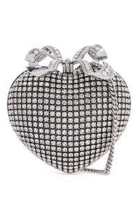 mini crystal heart clutch bag RS25 307 SL SILVER