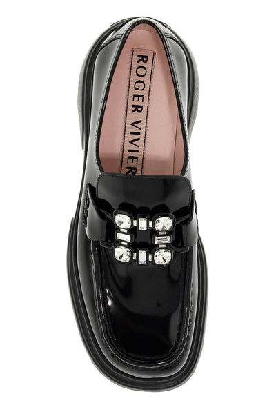 wallaviv patent leather loafers with rh RVW71036400MRK NERO