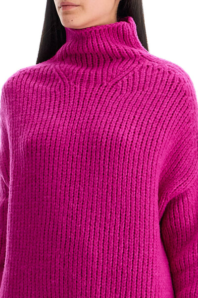 high-neck wool sweater RW PO0034 K039 A24 FUCHSIA