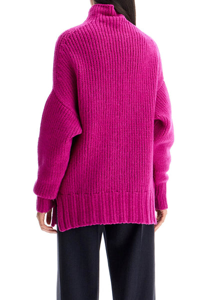 high-neck wool sweater RW PO0034 K039 A24 FUCHSIA