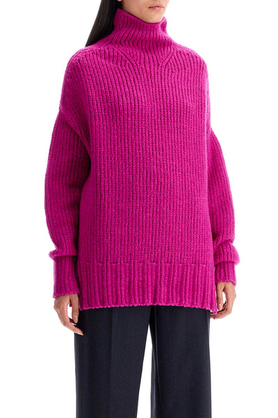 high-neck wool sweater RW PO0034 K039 A24 FUCHSIA