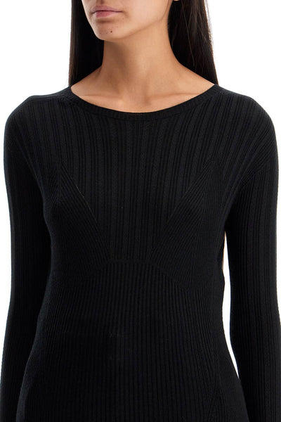 ribbed crewneck sweater RW PO0048 K004 A24 NOIR