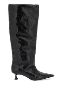 soft slouchy high boots S2213 BLACK