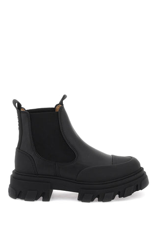 cleated low chelsea ankle boots S2577 BLACK