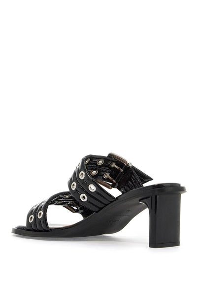 "women's patent buckle m S2661 BLACK