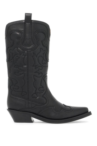 embroidered western boots S2824 BLACK/BLACK
